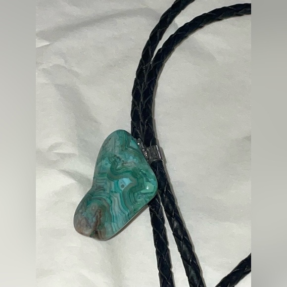 unbranded Accessories - Turquoise Stone ￼ Bolo Neck Tie Hand Carved/polished​​​​​​​​​​​